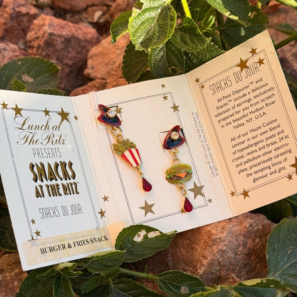 Snacks at the Ritz Burger & Fries Earrings